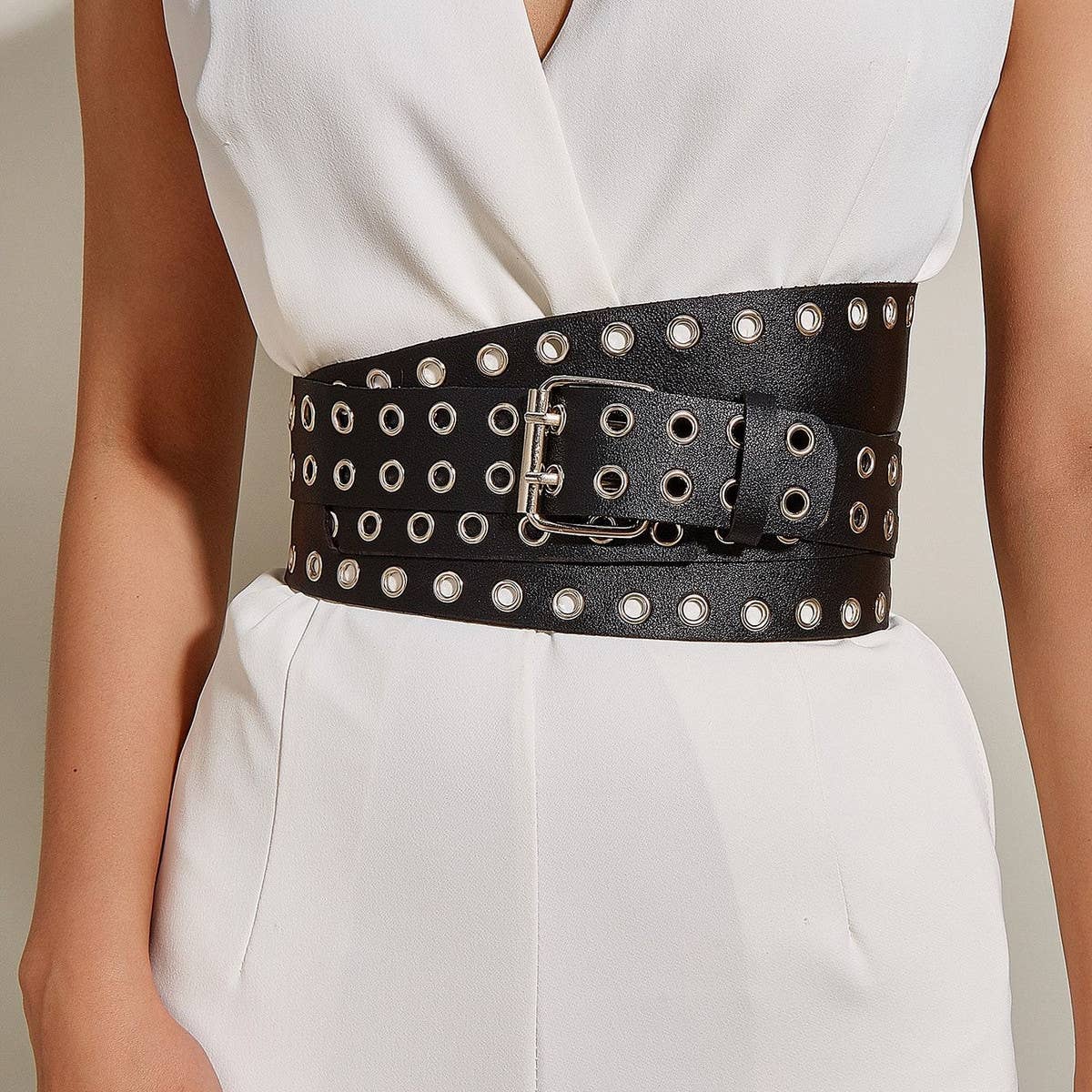 Retro Studded Waist Belt