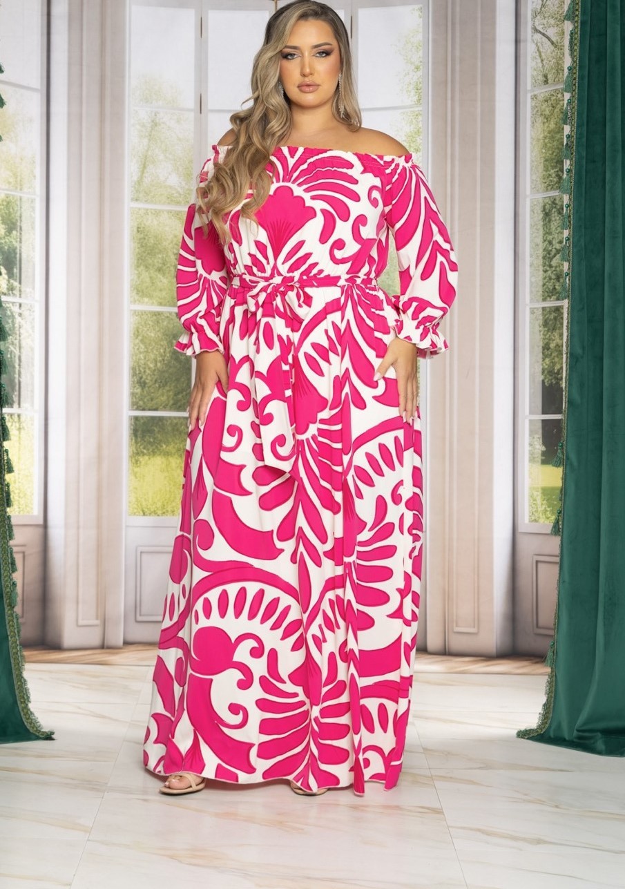 Havana Off Shoulder Maxi Dress