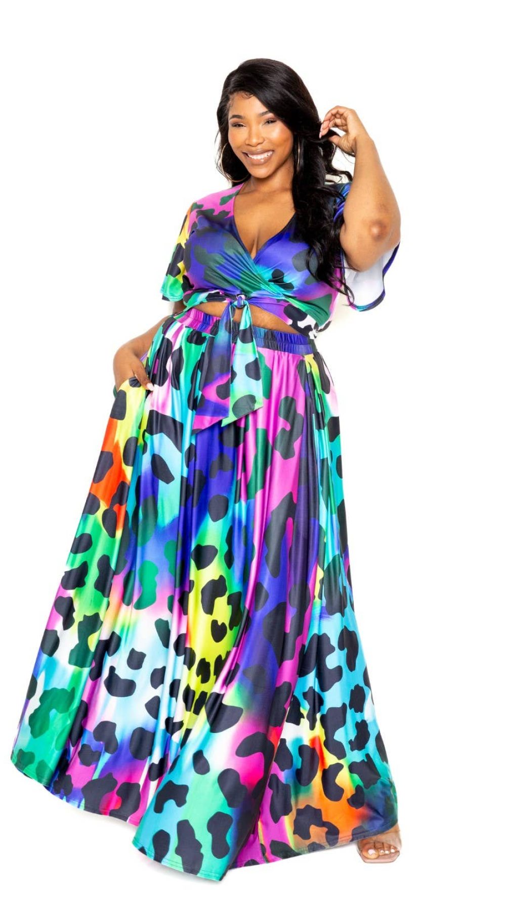 ELECTRIC LEOPARD MAXI SKIRT & TOP