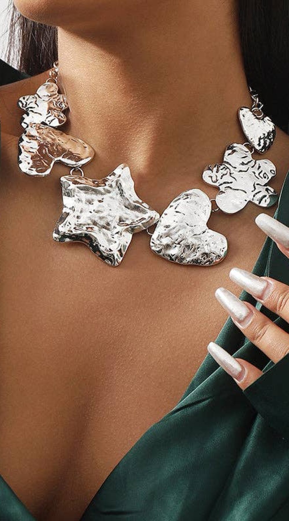 Chains Heart Shape Solid Color Star Shape Necklaces Accessories