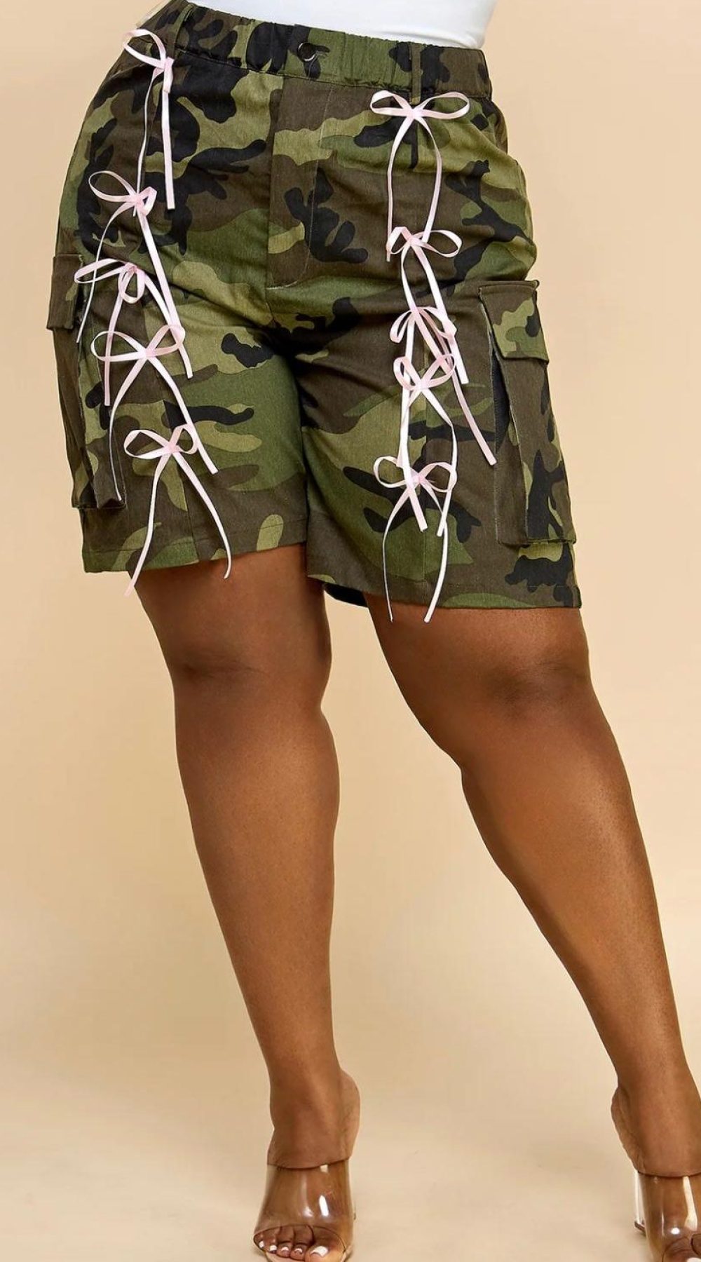 Front Ribbon Detail Cargo Short